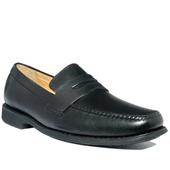 Johnston & Murphy \'Ainsworth\' Men\'s 9.5M Black Sheepskin Leather Penny Loafer main image 6